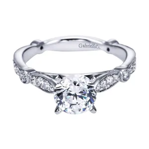 Fancy Solitaire White Gold Diamond Engagement Ring