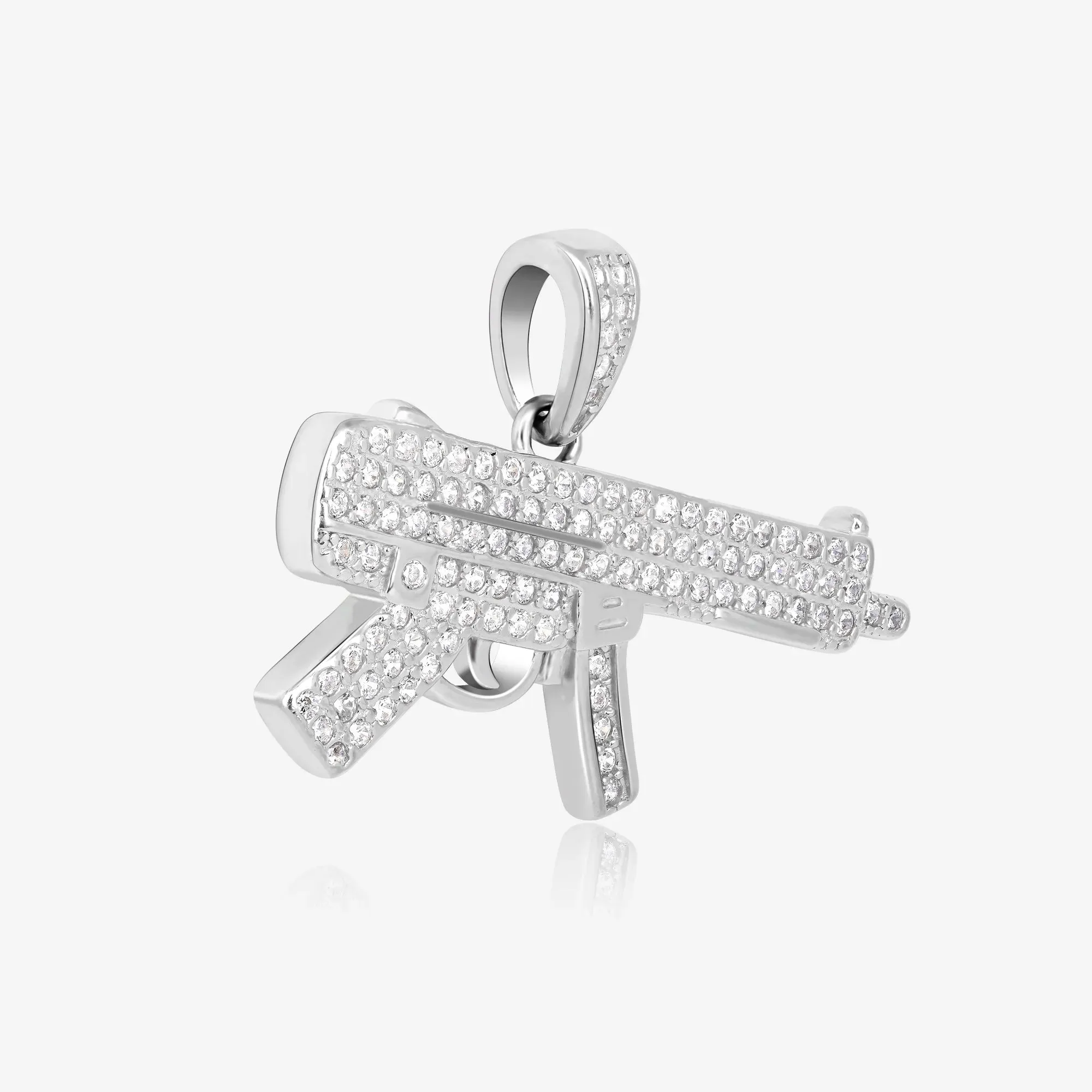 Firearm Elegance Zircon Studded Locket