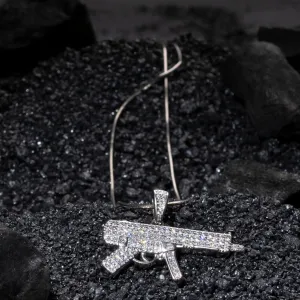 Firearm Elegance Zircon Studded Locket