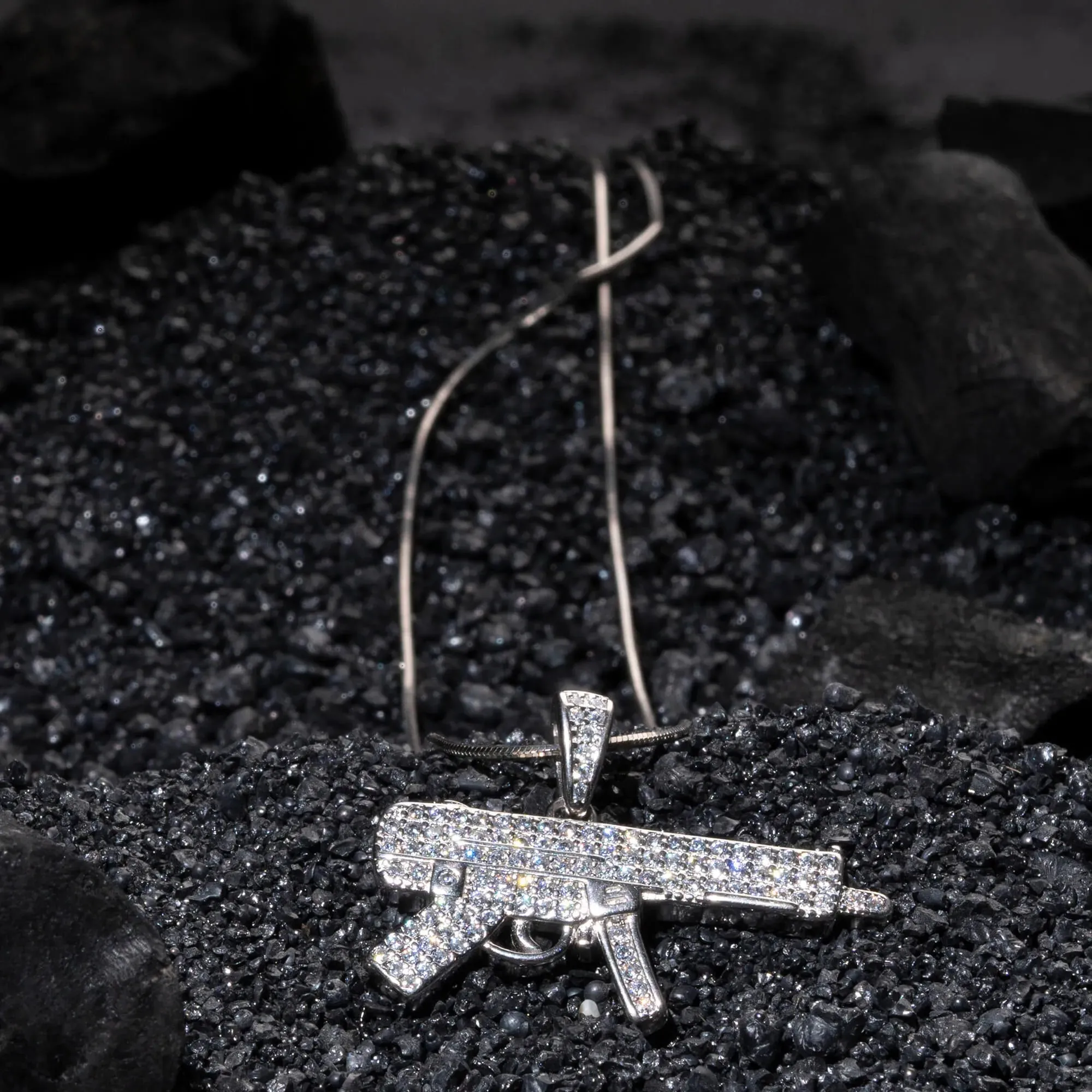 Firearm Elegance Zircon Studded Locket