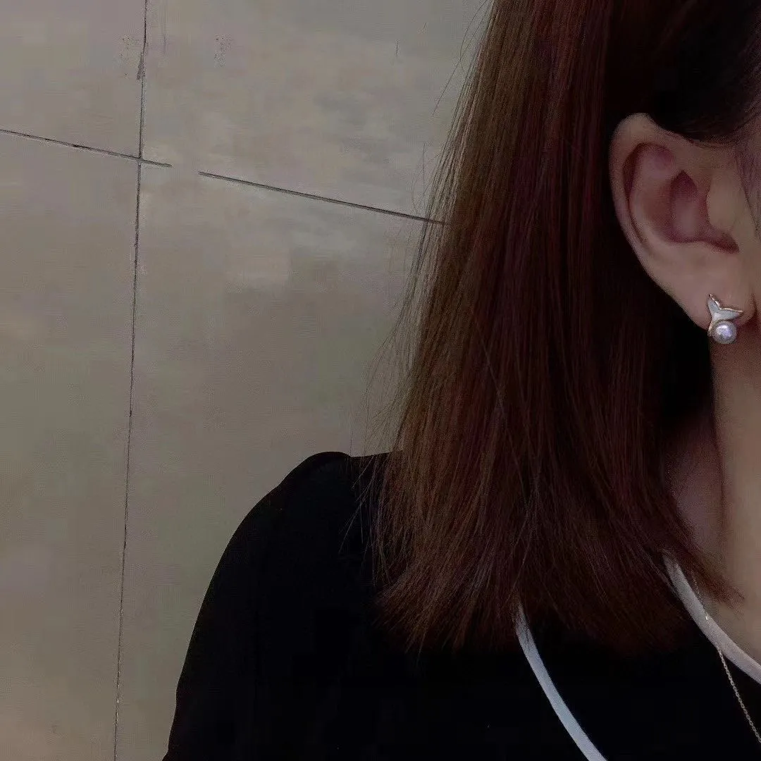 Fish tail design fashion real pearl jewelry set