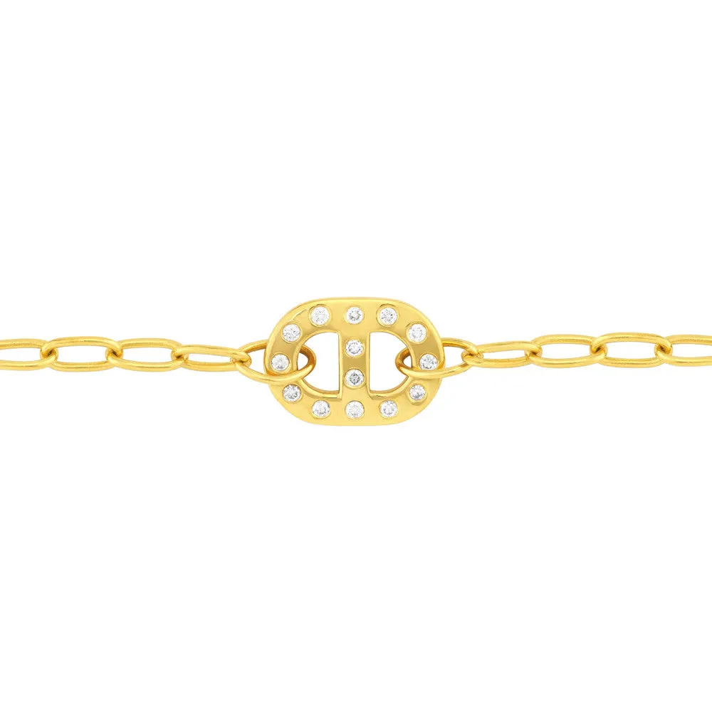 Flat Mariner Diamond Link and Forzentina Bracelet