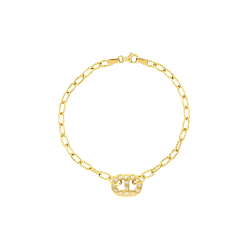 Flat Mariner Diamond Link and Forzentina Bracelet