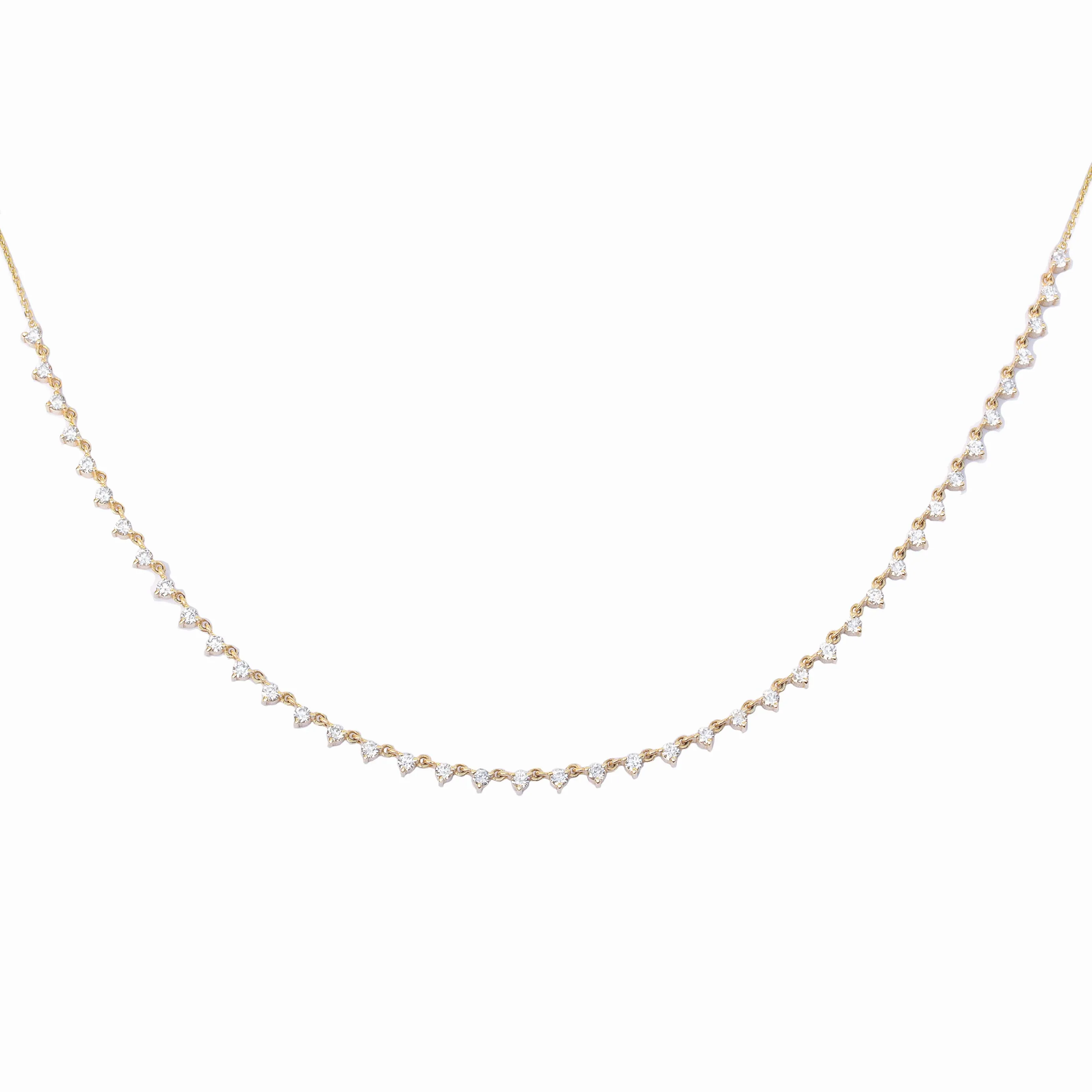 Floating Diamond Tennis Necklace