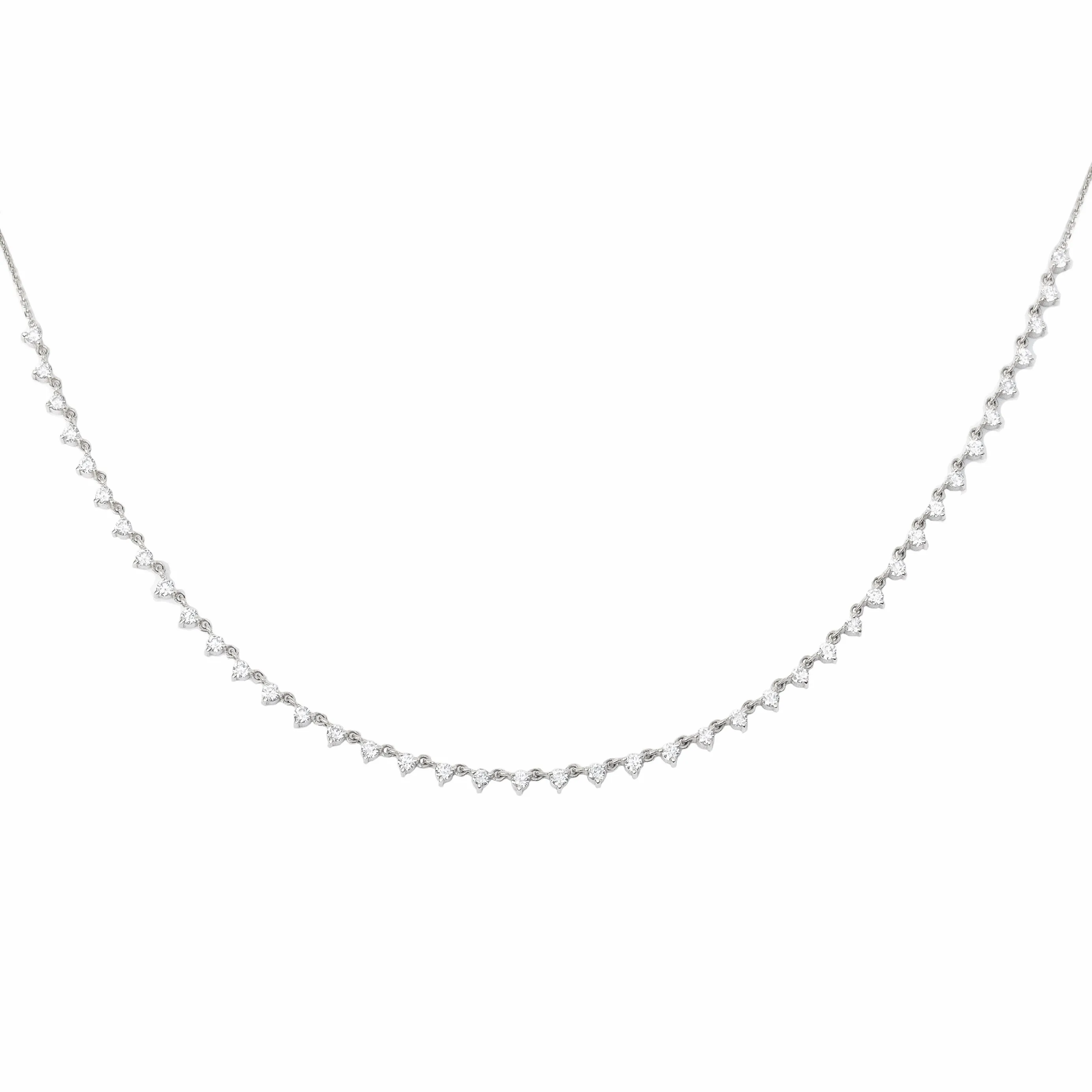 Floating Diamond Tennis Necklace
