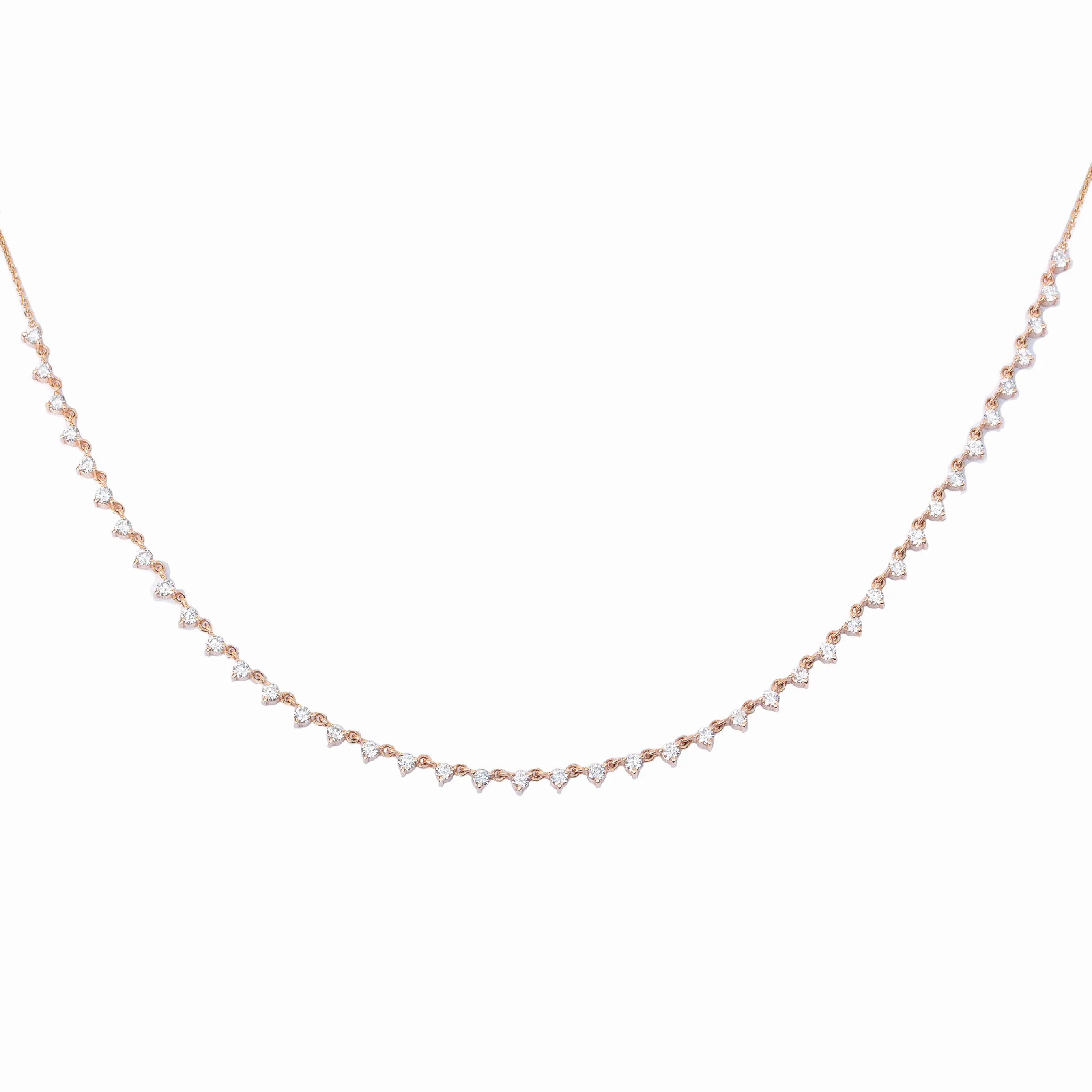 Floating Diamond Tennis Necklace
