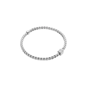 Fope 18K White Gold Eka Collection Diamond Bracelet, Small Size