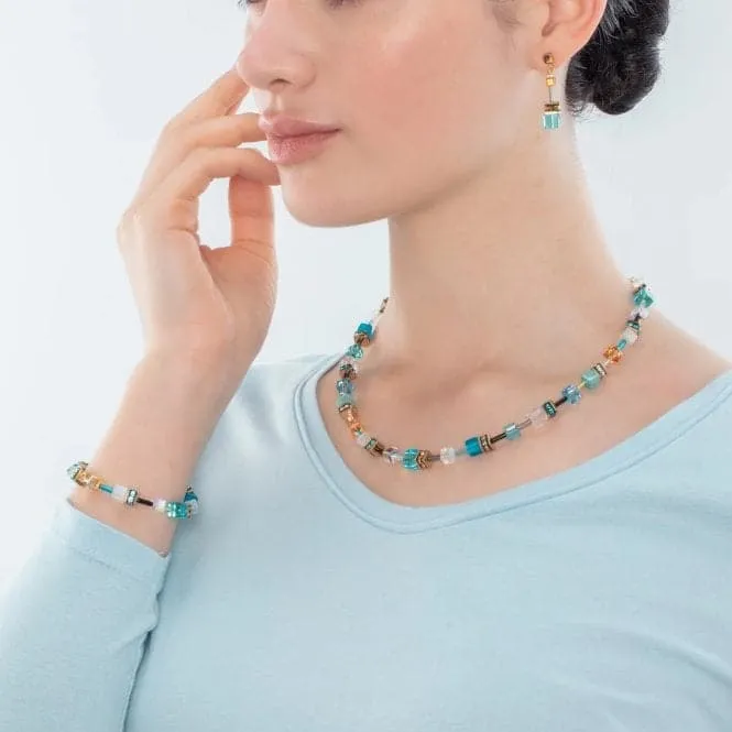 GeoCUBE® Iconic Turquoise-Gold Bracelet 2838/30-0616