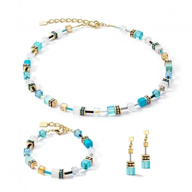 GeoCUBE® Iconic Turquoise-Gold Bracelet 2838/30-0616