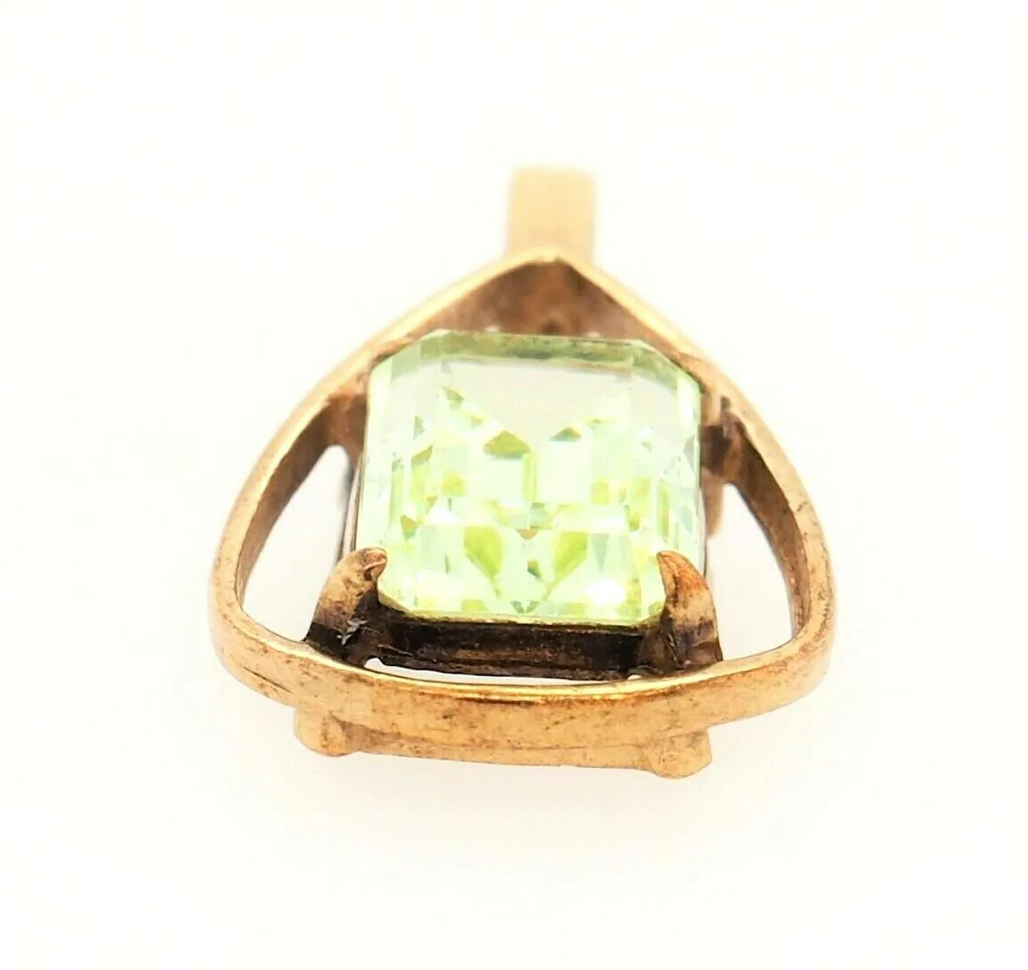 Green Spinel 9ct Yellow Gold Pendant