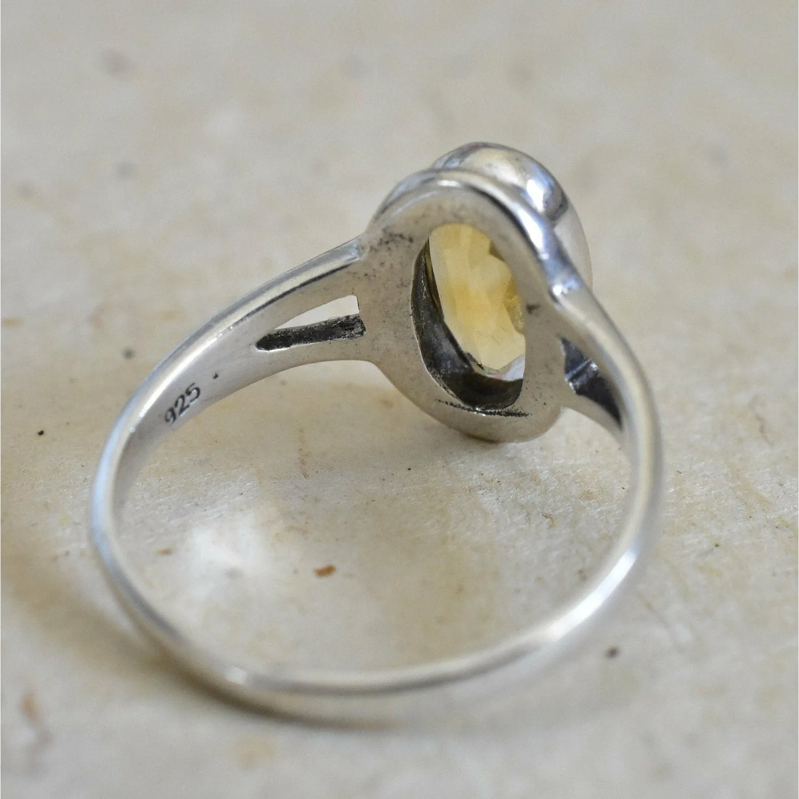Harmonious Faceted Citrine  Ring