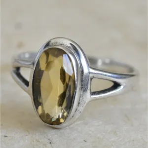 Harmonious Faceted Citrine  Ring