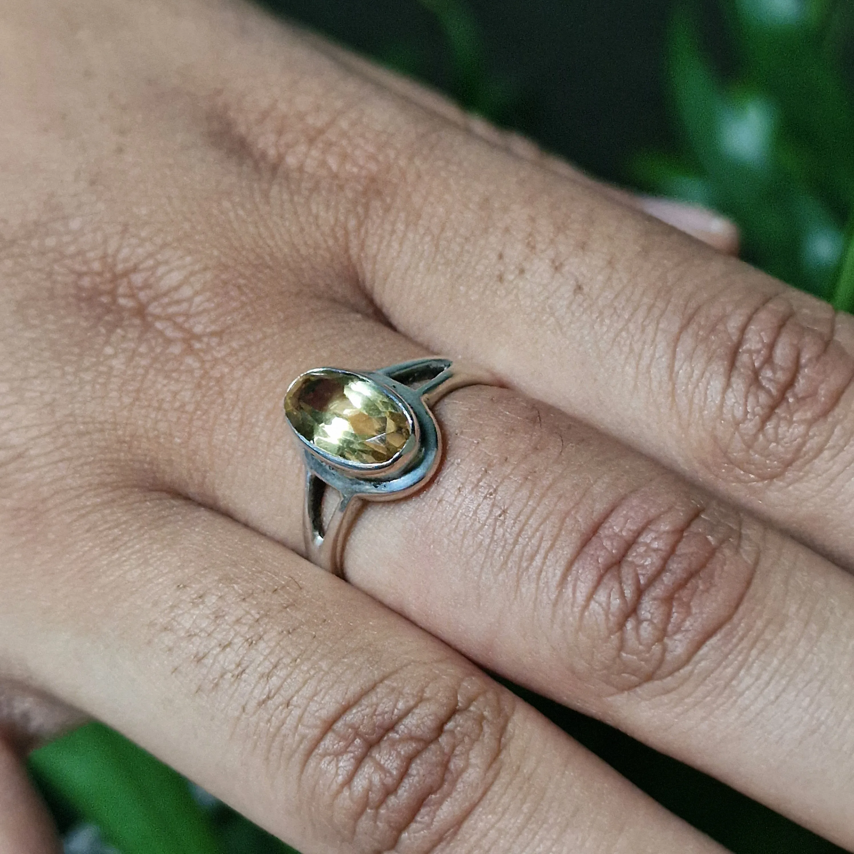 Harmonious Faceted Citrine  Ring