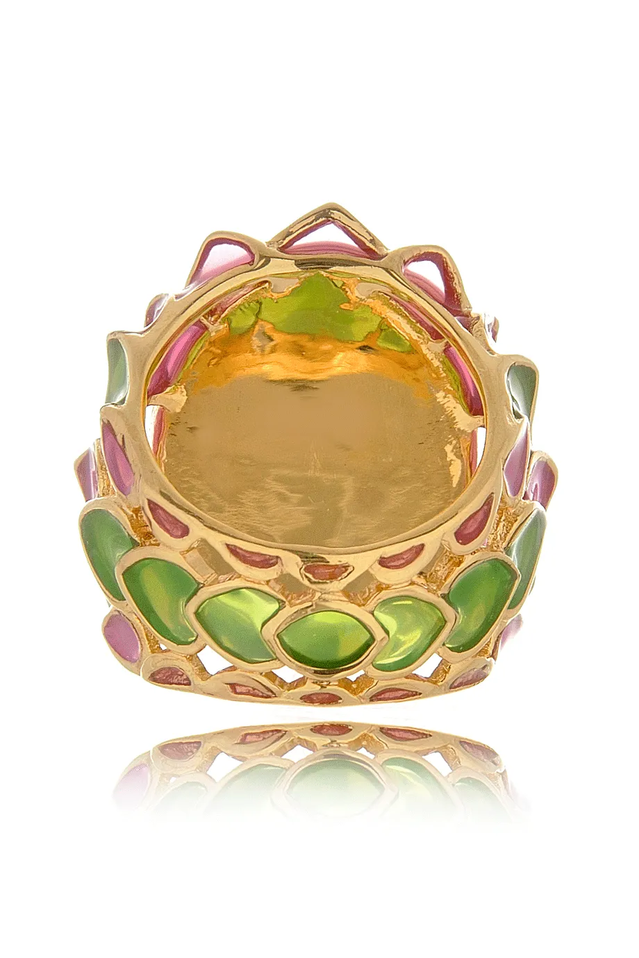 ISHARYA LOTUS White Chalcedony Ring