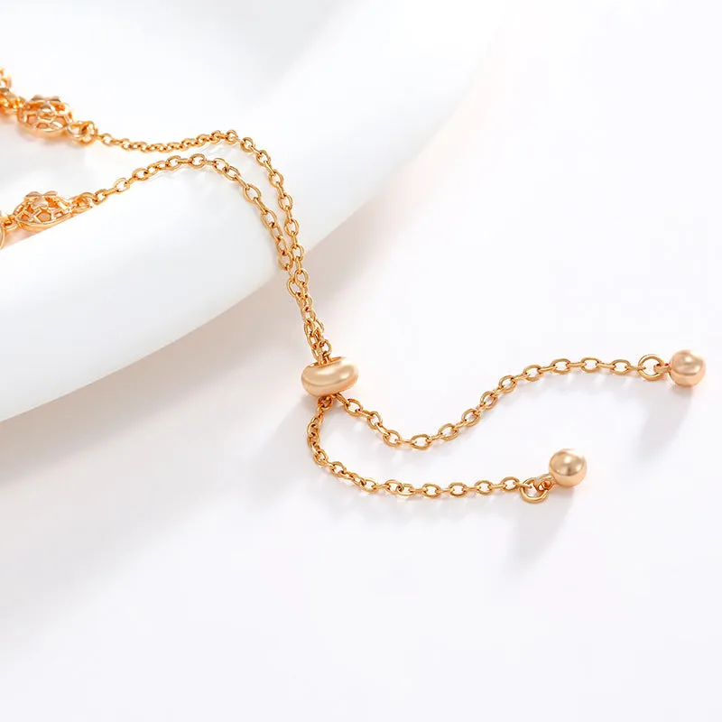 Jewelry plated with 18K gold, exquisite pattern, hollow fashion jewelry, European and American niche light luxury and high-end bracelet