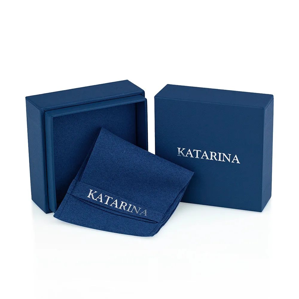 KATARINA Diamond Flower Cluster Pendant Necklace (1/2 cttw)