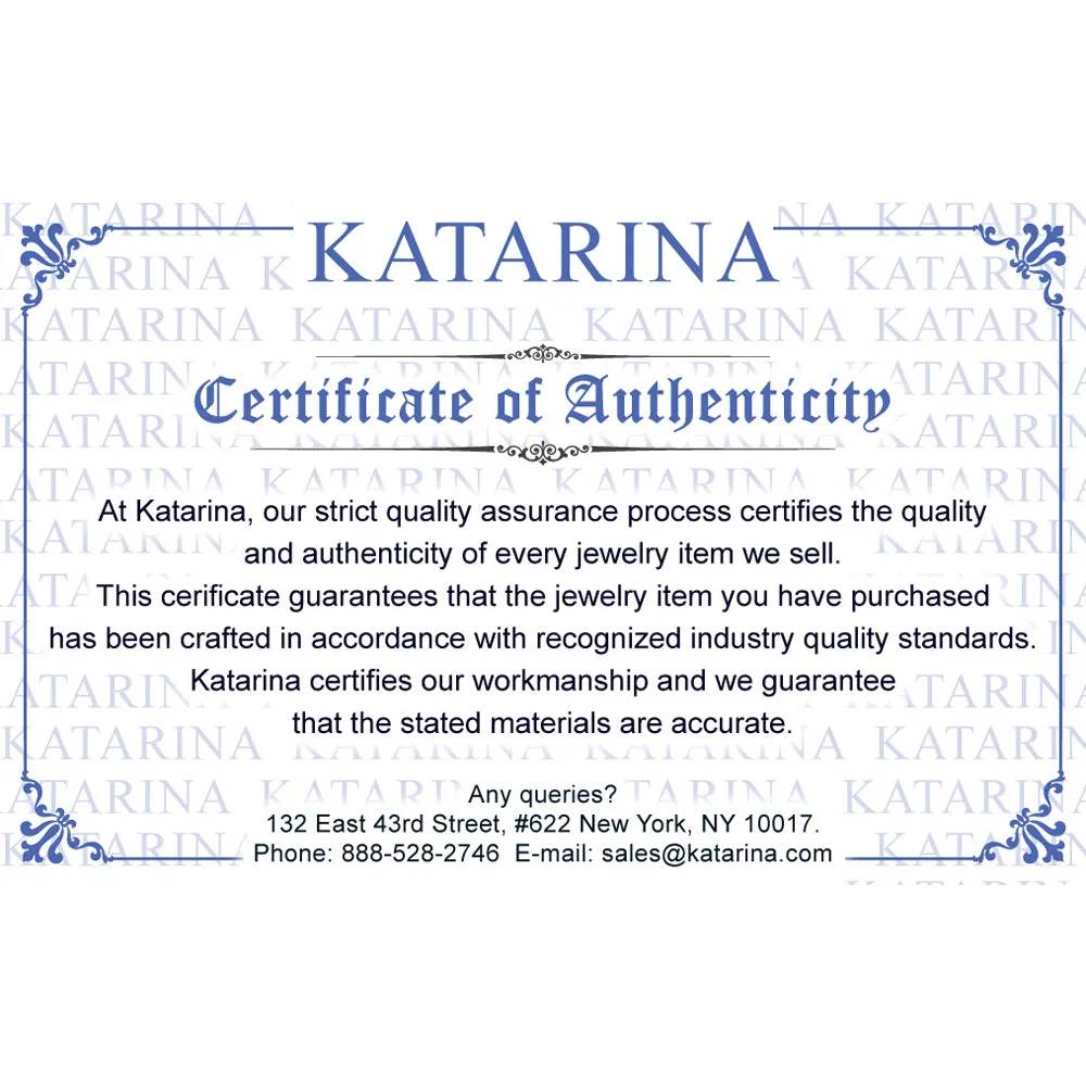 KATARINA Diamond Flower Cluster Pendant Necklace (1/2 cttw)