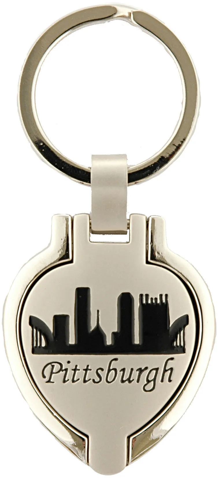 KRPG09 Key Ring Pewter Locket Pittsburgh