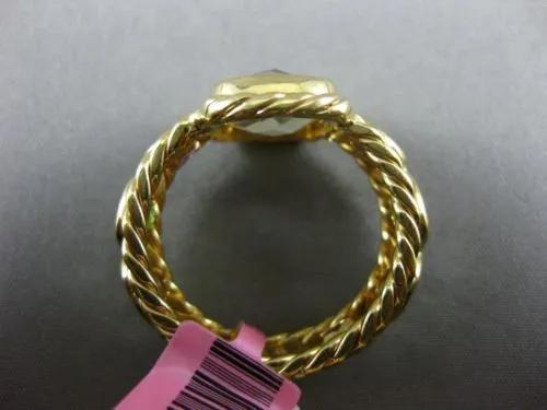LARGE 6.50CT AMETHYST, PERIDOT & CITRINE 14KT YELLOW GOLD HANDCRAFTED ROPE RING