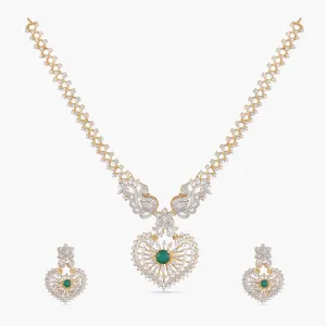 Leepa CZ Silver Necklace Set