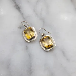 Liesel Citrine Earrings, Sterling Silver