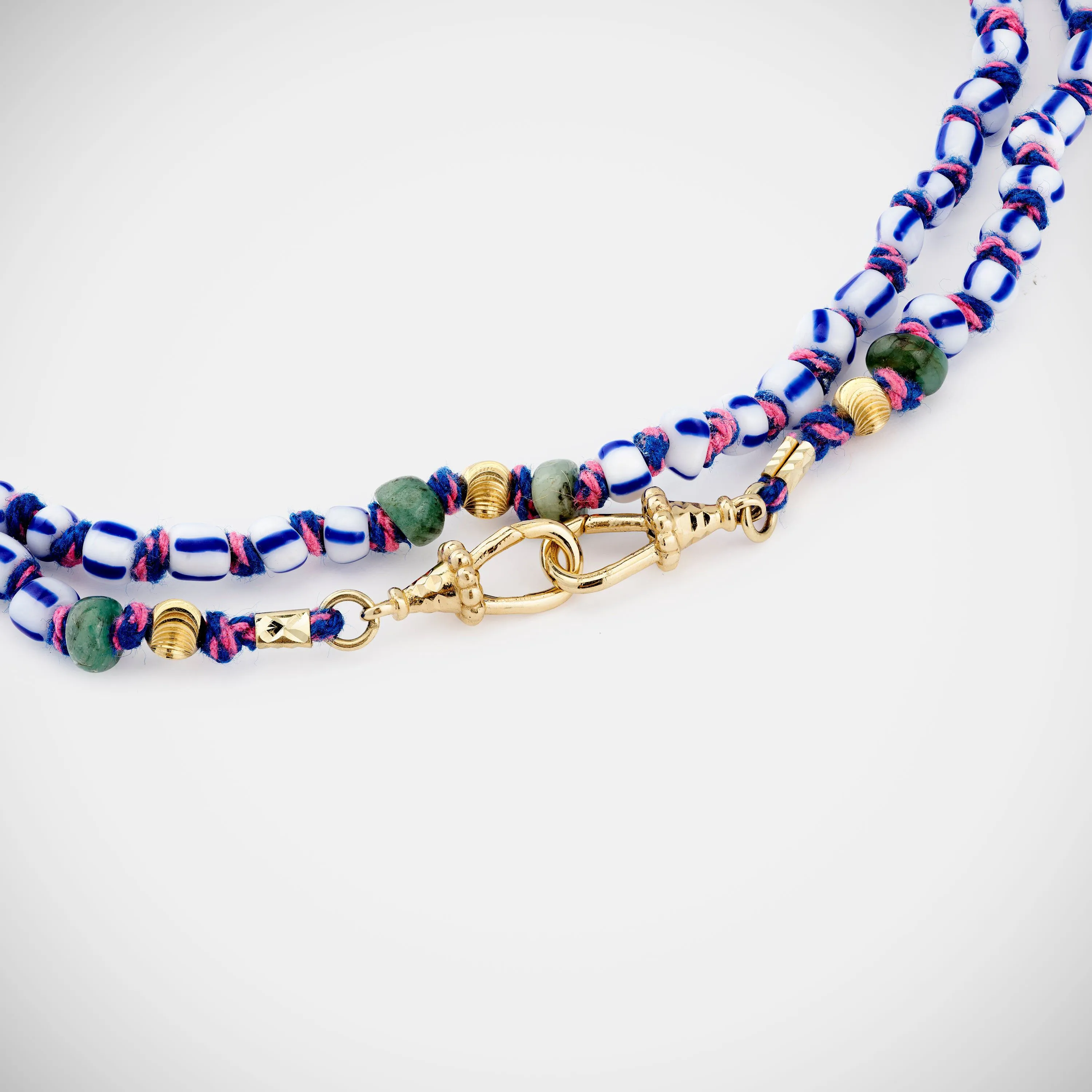 Mauli beads ghana blue 73cm