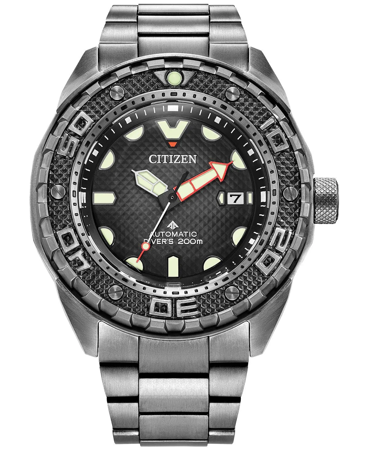 Men's Promaster Automatic Dive Watch in Silver with Super Titanium Bracelet .46mm Citizen