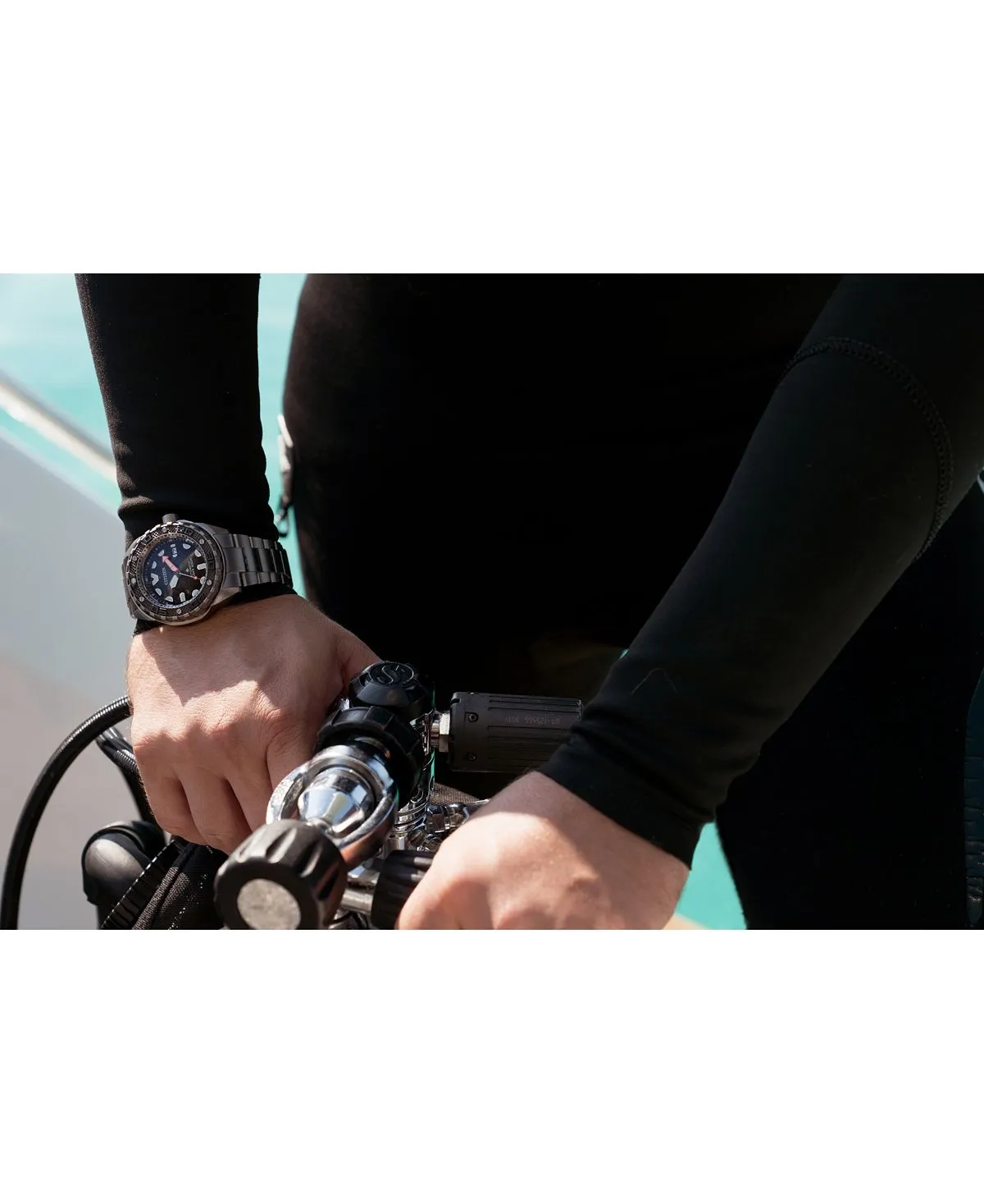 Men's Promaster Automatic Dive Watch in Silver with Super Titanium Bracelet .46mm Citizen