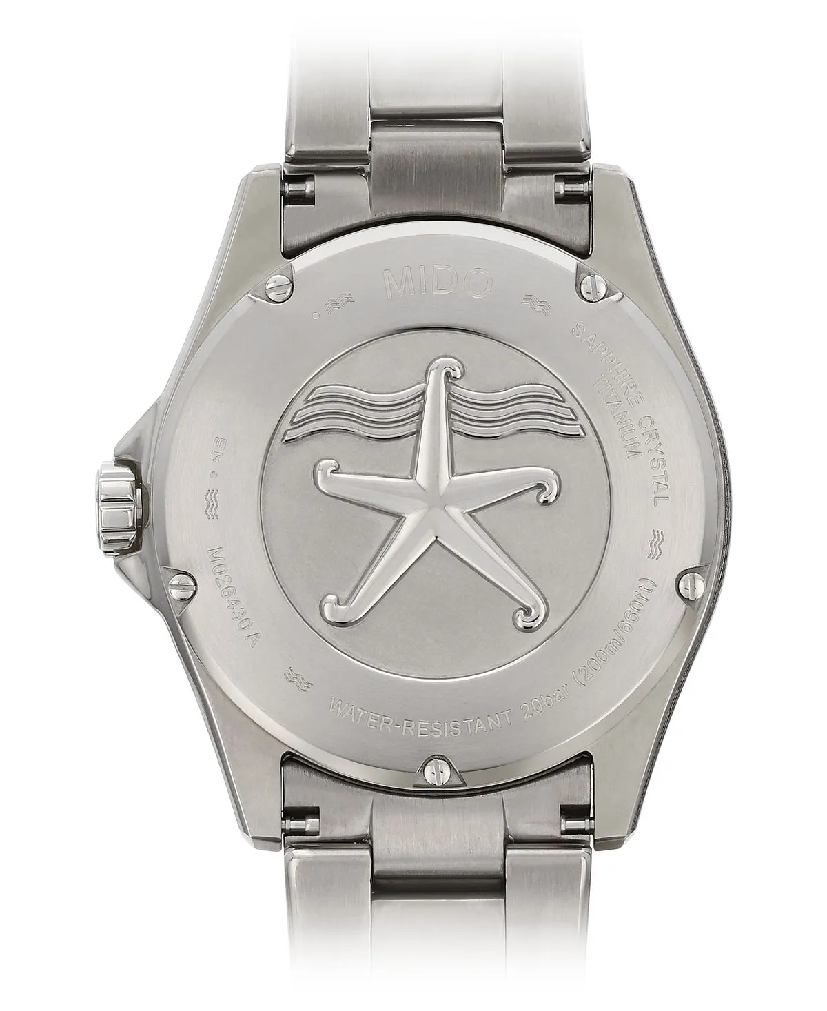 Men's Swiss automatic watch Ocean Star Captain V with titanium bracelet, 42 5mm Mido
