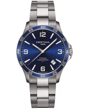 Men's Swiss watch DS-8 with titanium bracelet 42 mm Certina