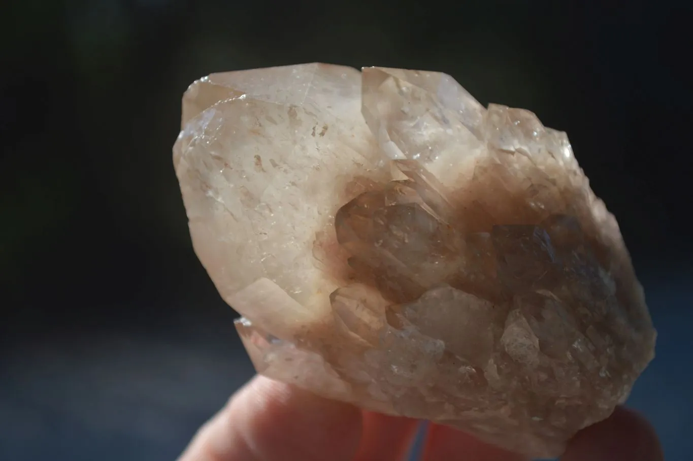Natural Cascading White Phantom Smokey Quartz Crystal Clusters x 13 From Luena, Congo