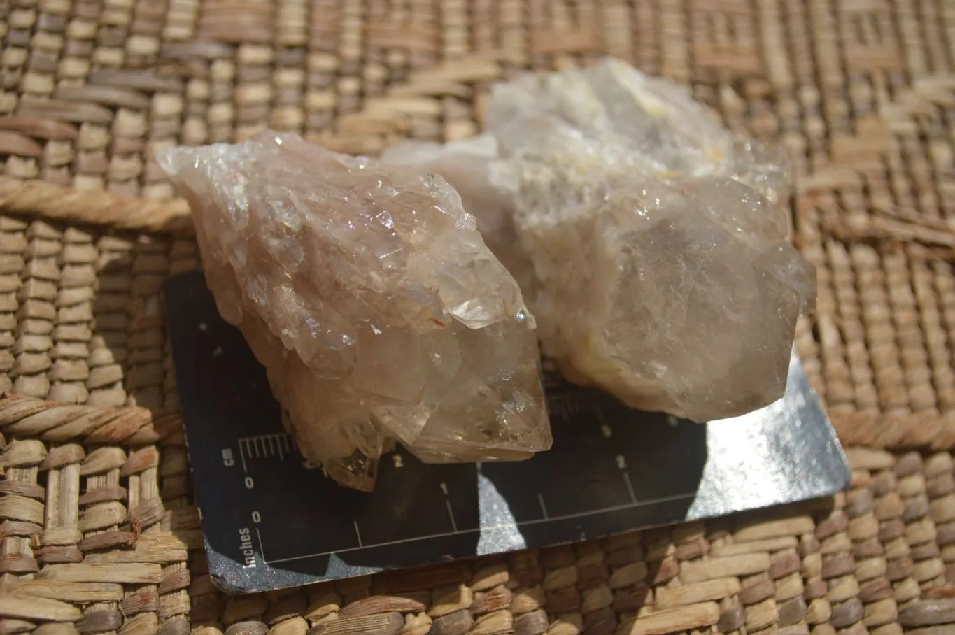 Natural Cascading White Phantom Smokey Quartz Crystal Clusters x 13 From Luena, Congo