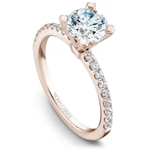 Noam Carver Thin Diamond Engagement Ring Setting in Rose Gold