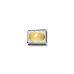 Nomination Classic Oval Citrine 18ct Gold Charm
