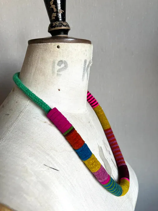 Not-So-Chunky Colour Block Necklace - Multi Colour