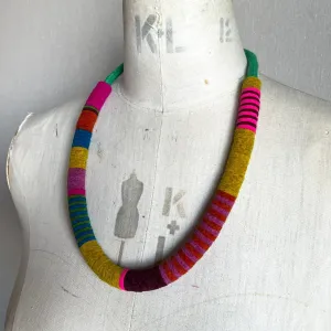 Not-So-Chunky Colour Block Necklace - Multi Colour
