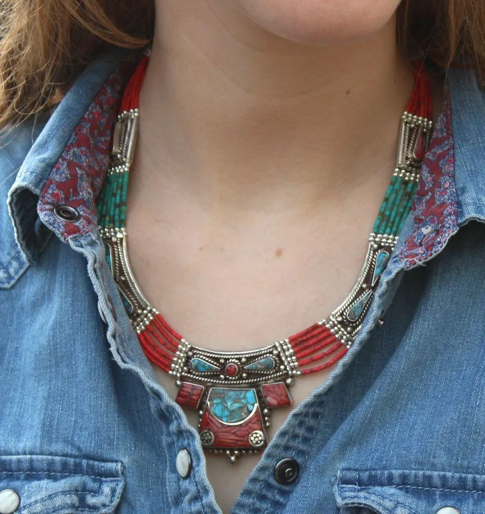 Passion and Protection Tibetan Necklace
