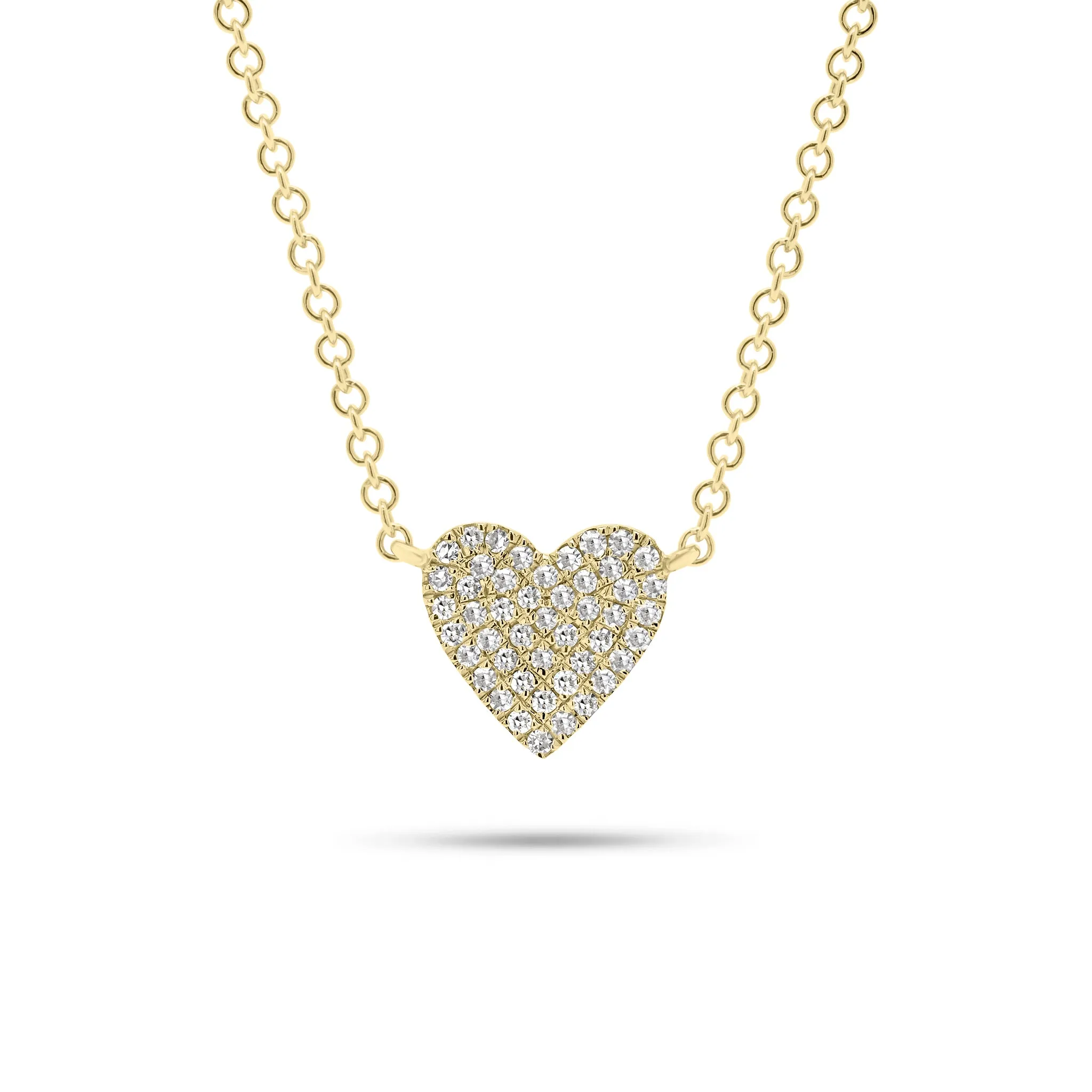 Pave Diamond Classic Heart Pendant Necklace