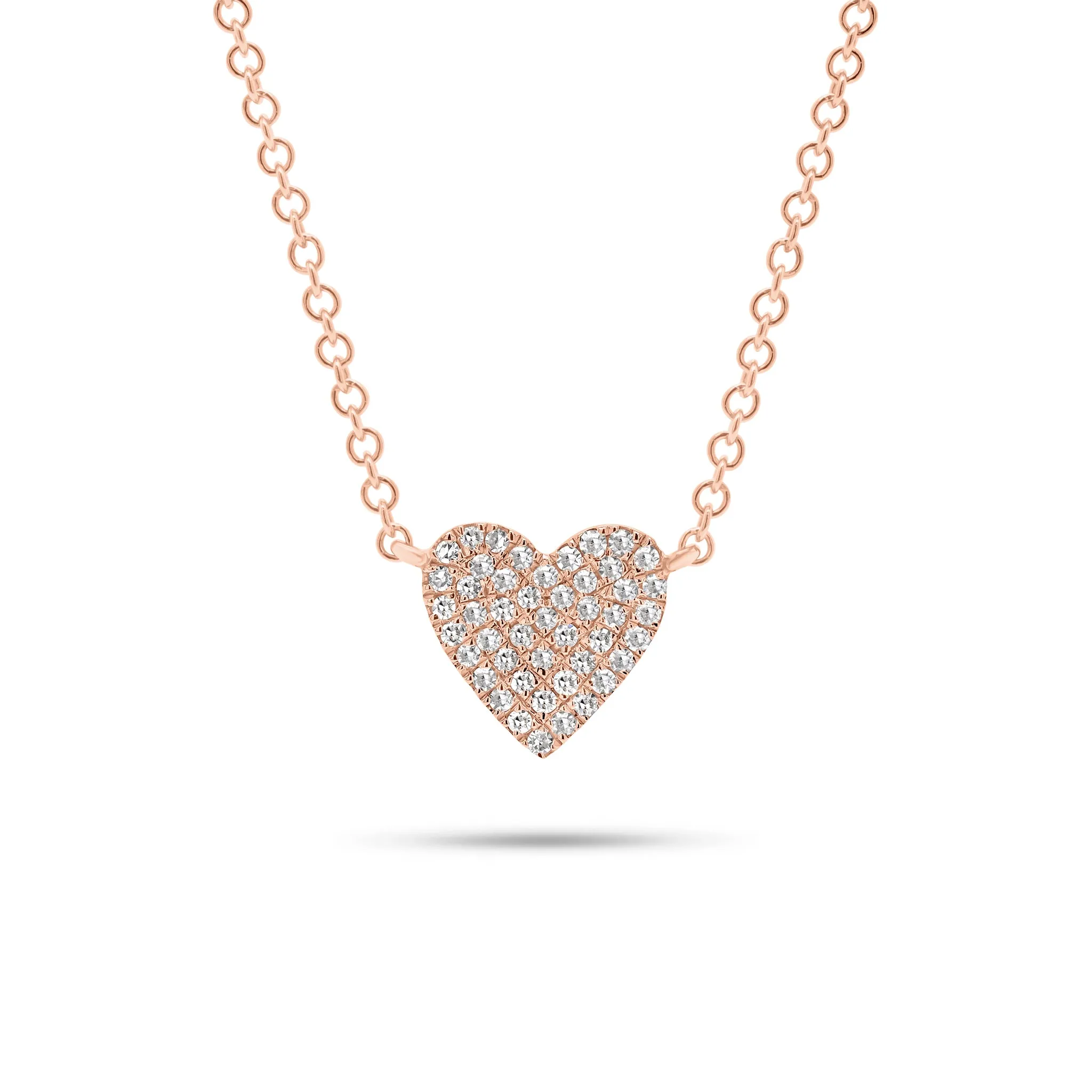 Pave Diamond Classic Heart Pendant Necklace