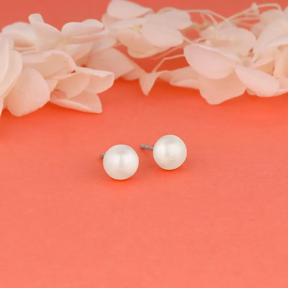 Pearl Drop Sterling Silver Earrings for Women Aaa Quality Freshwater Pearls