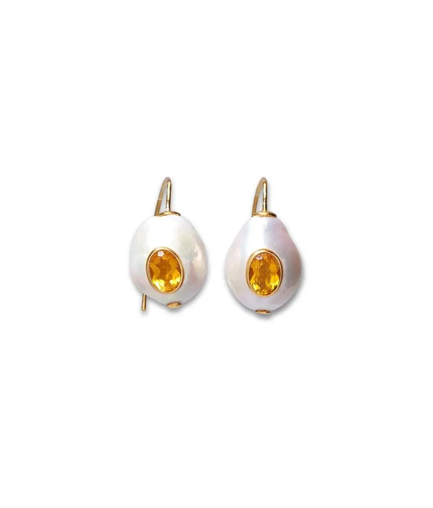 Pearl Pablo Earrings in Citrine Multi