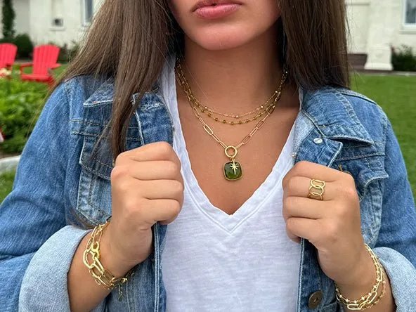 Peridot Green Infinity | Square