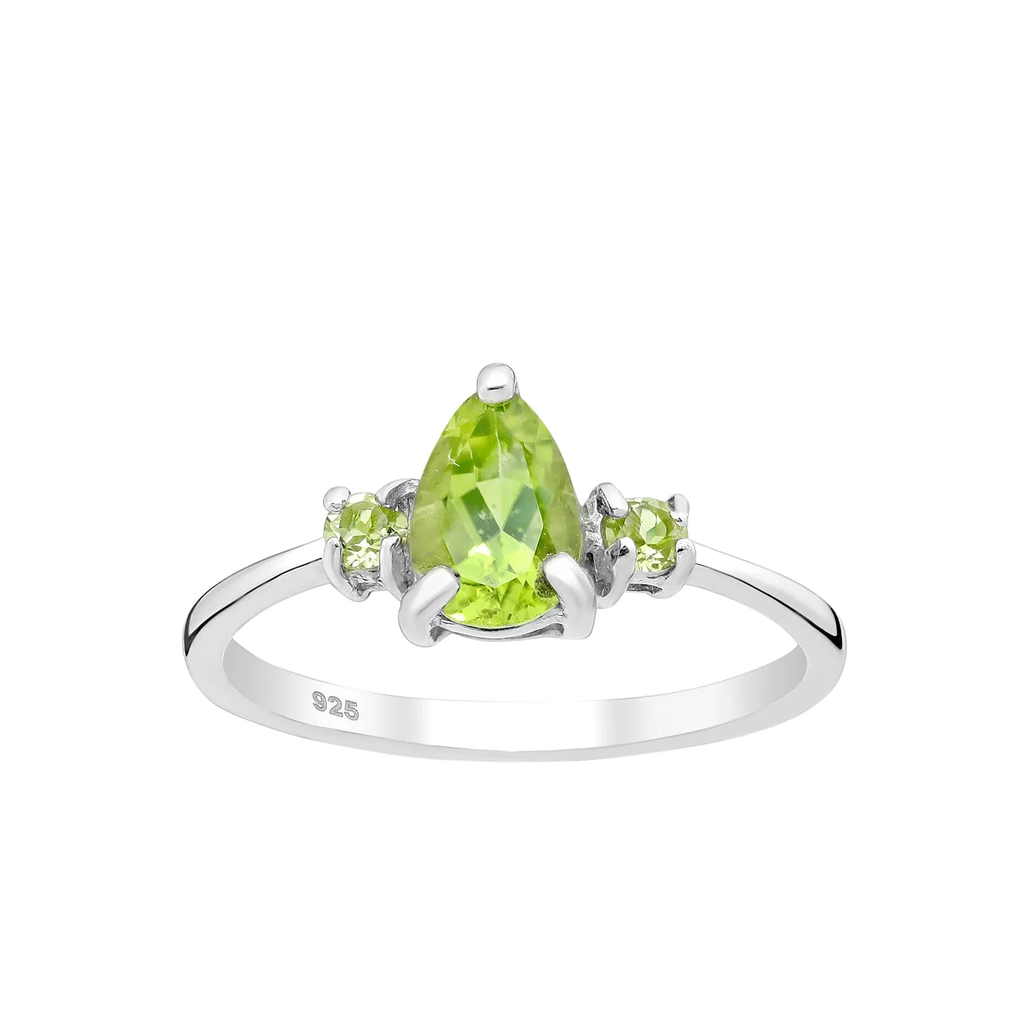 Peridot Three Stone Ring