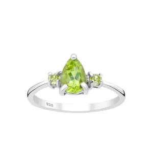 Peridot Three Stone Ring