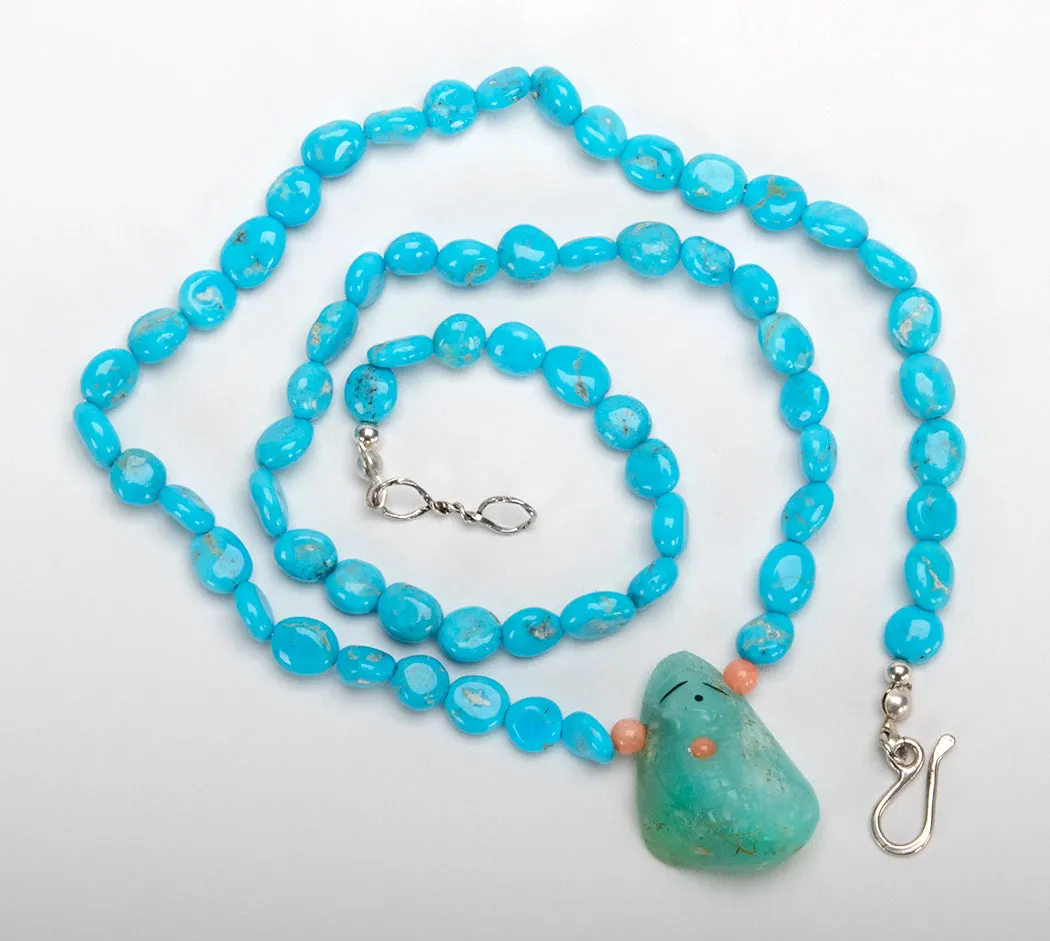 Peruvian Opal & Turquoise Corn Maiden Necklace