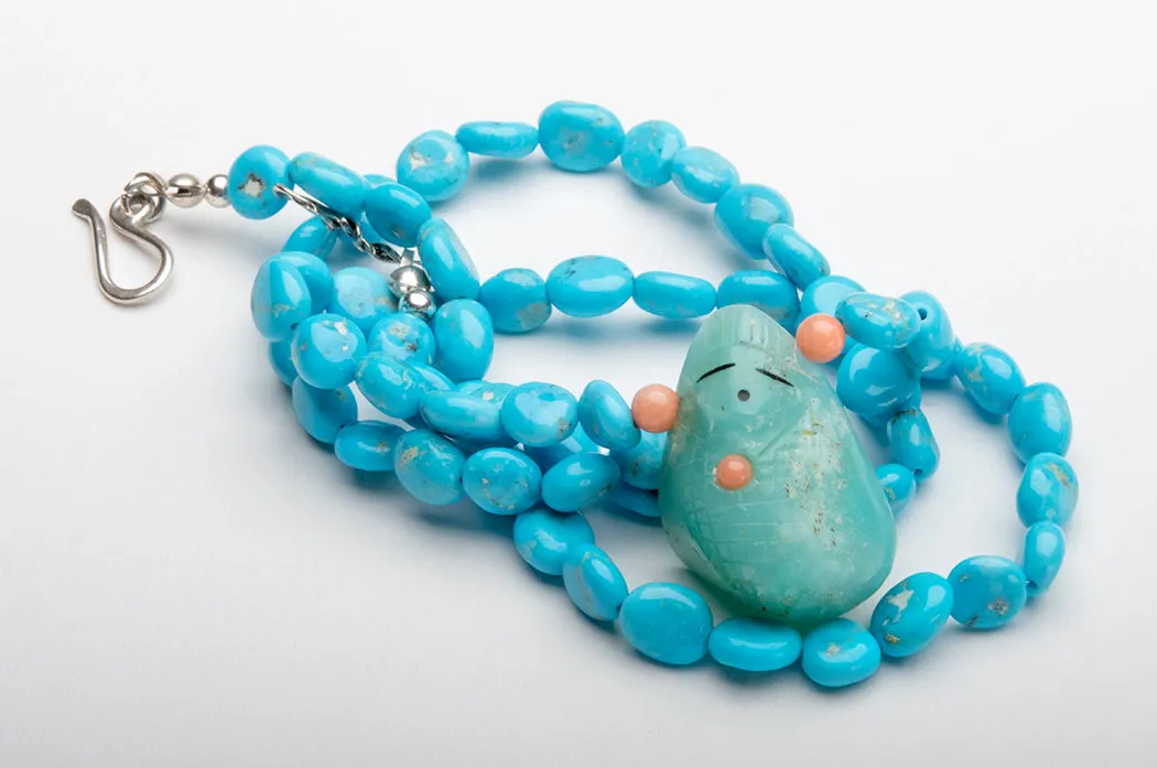 Peruvian Opal & Turquoise Corn Maiden Necklace