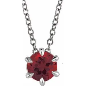 Platinum 1/4 CT Natural Diamond Solitaire 16-18" Necklace