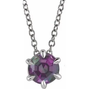 Platinum 1/4 CT Natural Diamond Solitaire 16-18" Necklace