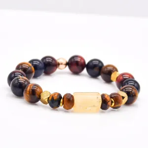 Prosperity Tigers Eye | Citrine | Hematite Stretch Bracelet