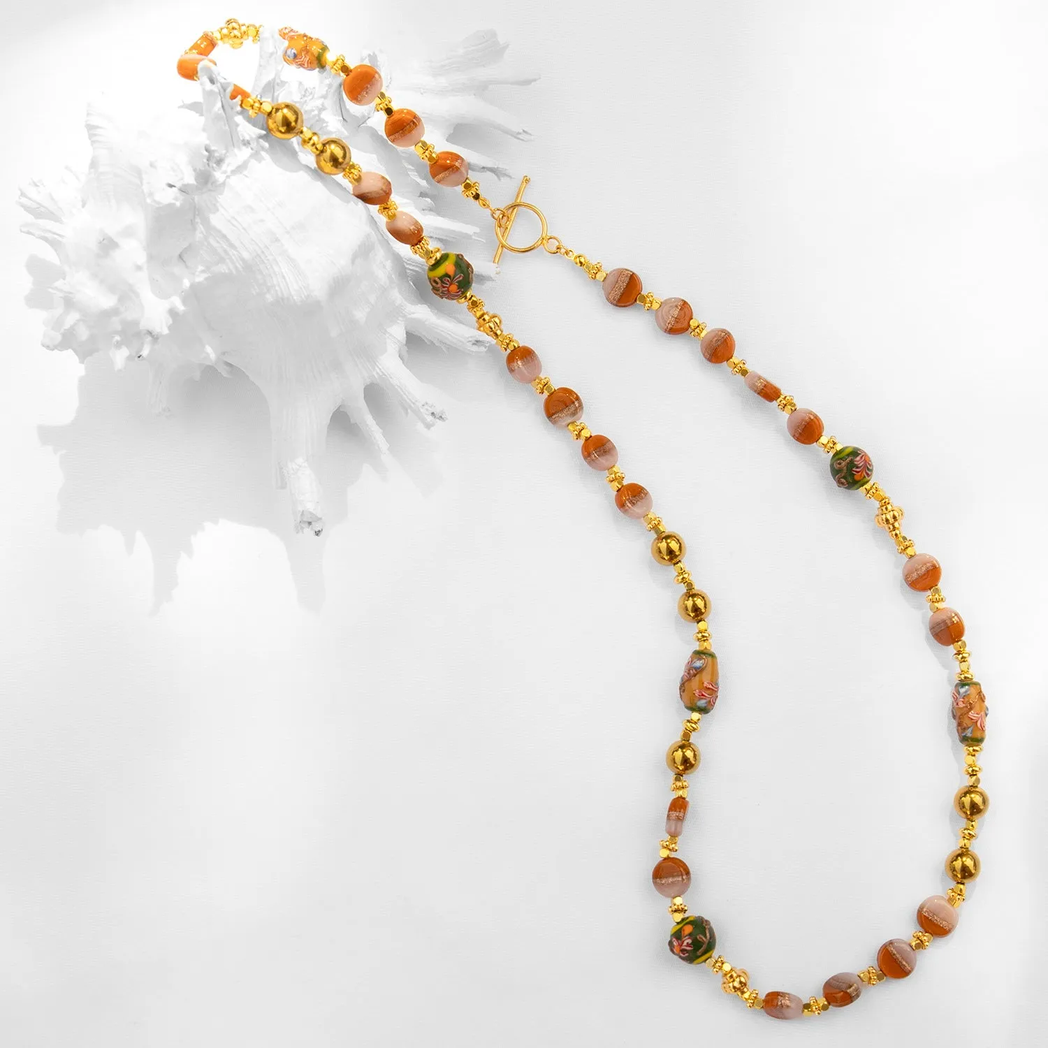 Rosalba Coral Long Necklace